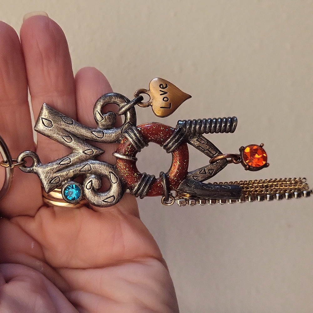 Vintage Chico's "MOM" Charm Key Chain